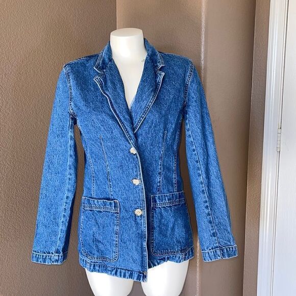 Vintage Cherokee Medium Wash Denim Jacket Size M-10 - Picture 1 of 6